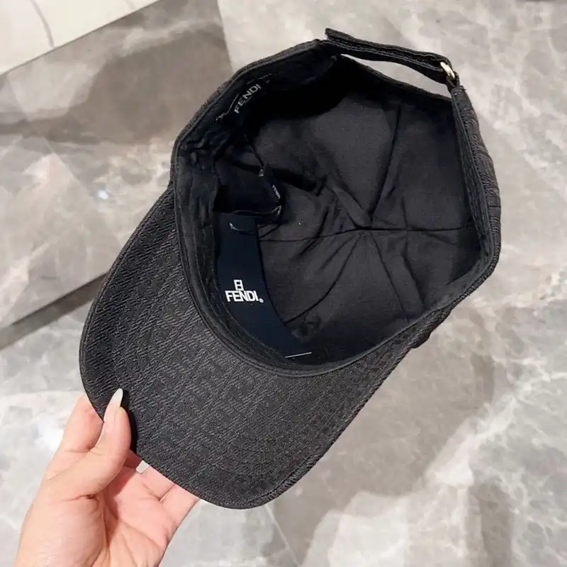 Affordable Affordable Fendi Baseball Cap In Fendi Roma FF Shadow Intarsia Motif Canvas Black White 0123