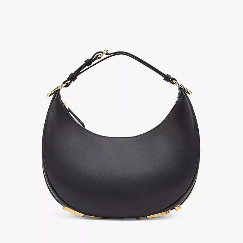 Affordable Fendi Small Fendigraphy Hobo Bag In Calf Leather Black 0118