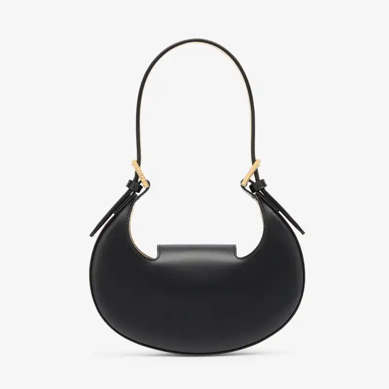 Cheap Affordable Fendi Mini Cookie Hobo Bag In Calf Leather Black 0130