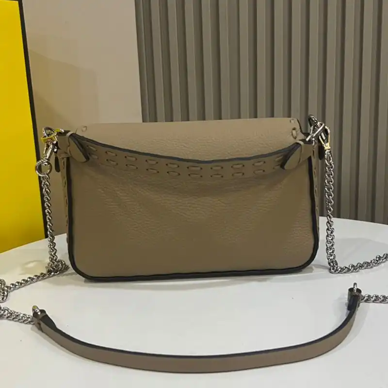 Affordable Affordable Fendi Mini Baguette Selleria Bag In Cuoio Romano Leather Khaki 0130