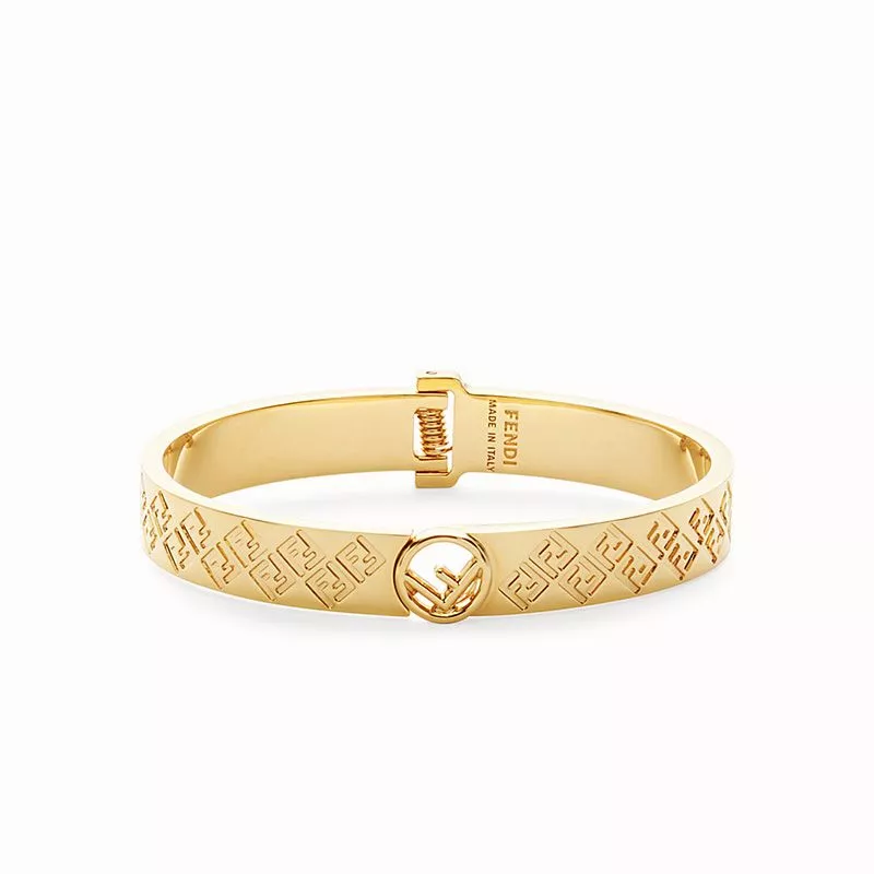 Affordable F is Fendi Ragid Bracelet In Metal Gold 0120