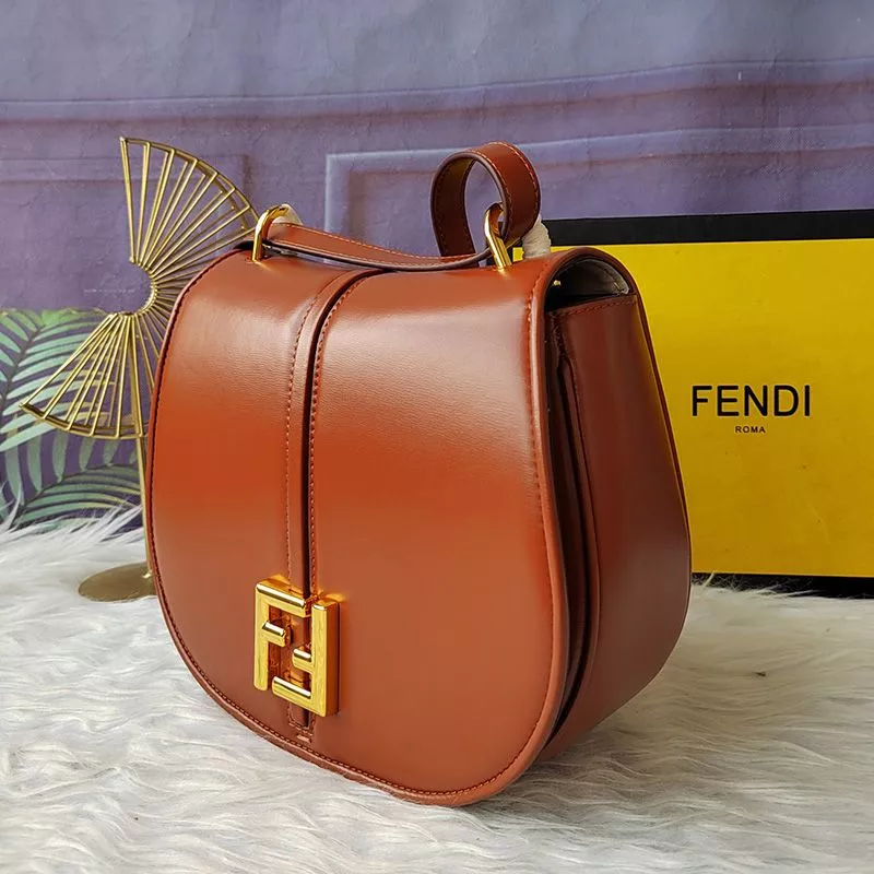 Affordable Affordable Fendi Medium C'mon Bag In Calf Leather Brown 0115