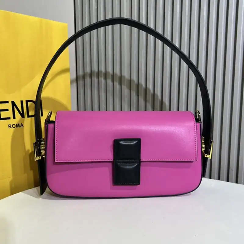 Affordable Fendi Medium Baguette Twist Bag In Nappa Leather Rose 0126