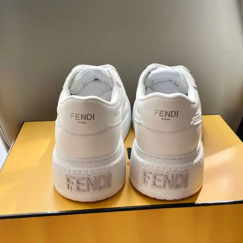 Cheap Affordable Fendi Match Platform Sneakers Women Leather White 0127