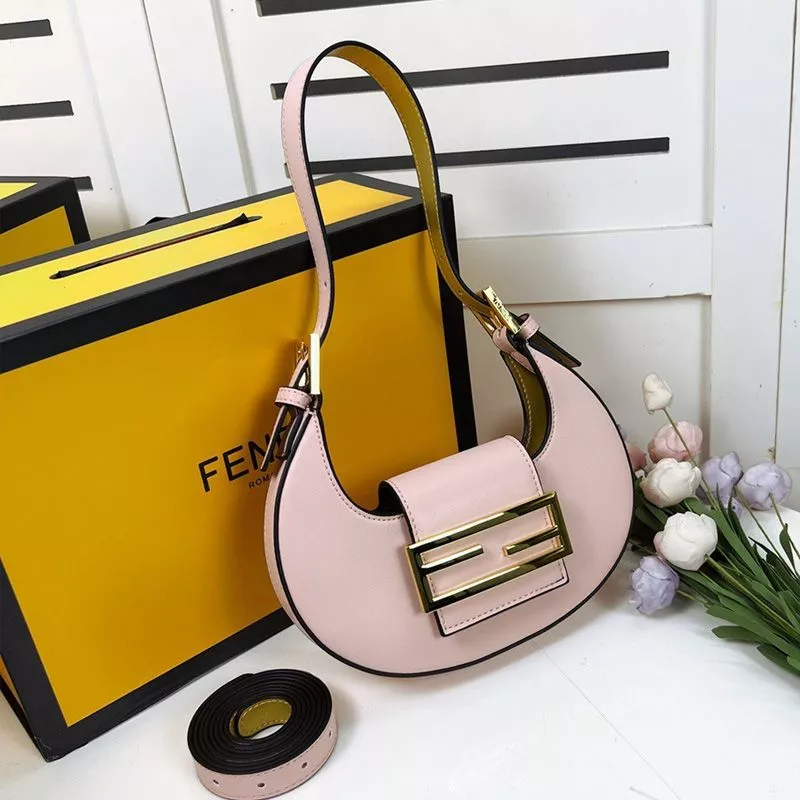 Affordable Fendi Mini Cookie Hobo Bag In Calf Leather Pink 0115