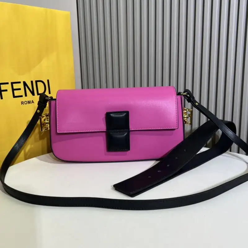 Affordable Affordable Fendi Medium Baguette Twist Bag In Nappa Leather Rose 0126