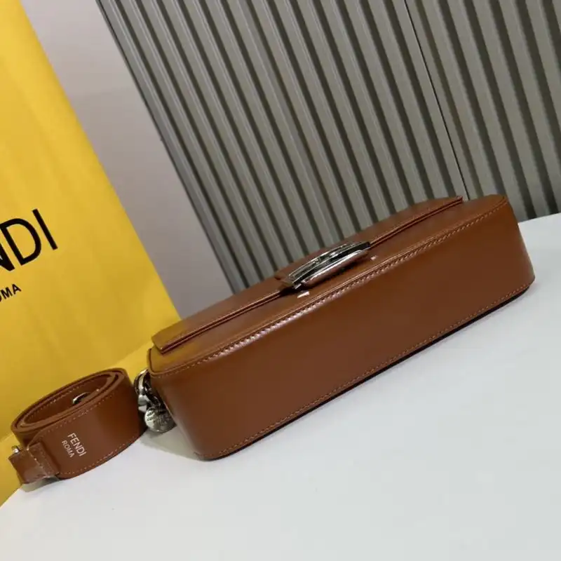 Affordable Affordable Fendi Medium Baguette Bag In Tiffany Smooth Leather Brown 0126