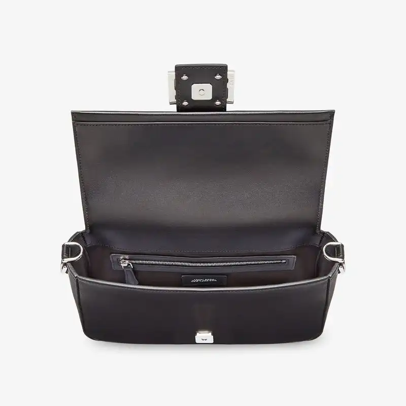 Affordable Affordable Fendi Medium Baguette Bag In The Baguette Motif Nappa Leather Black 0130