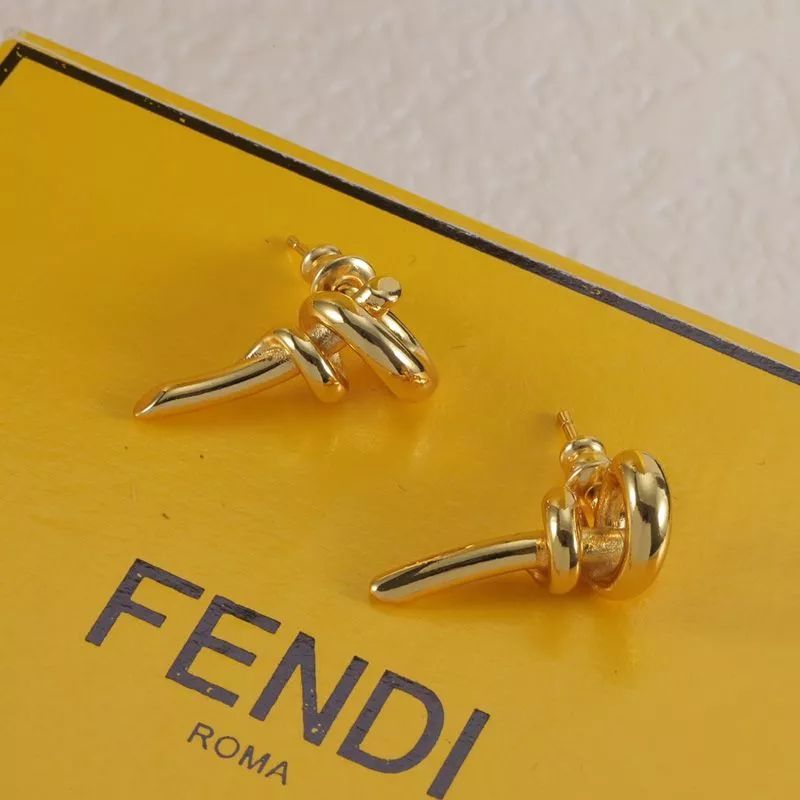 Affordable Affordable Fendi Filo F Earrings In Metal Gold 0120