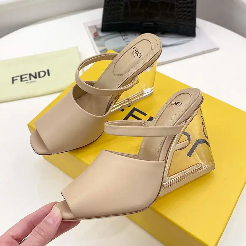 Affordable Fendi First Sandals Women Calf Leather Beige 0128