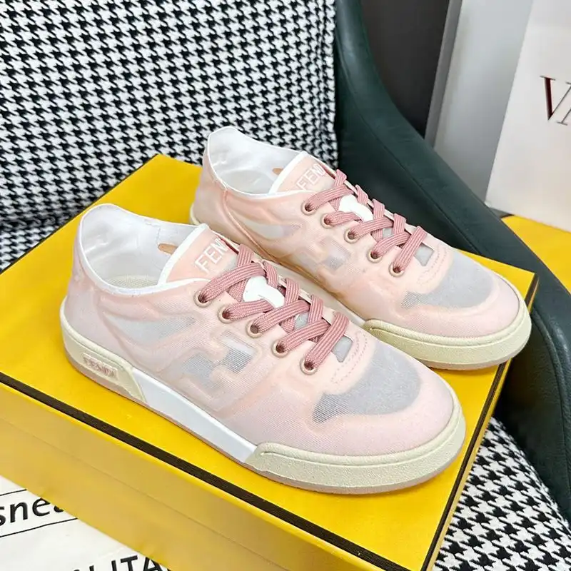 Affordable Fendi Match Sneakers Women Mesh Pink 0128