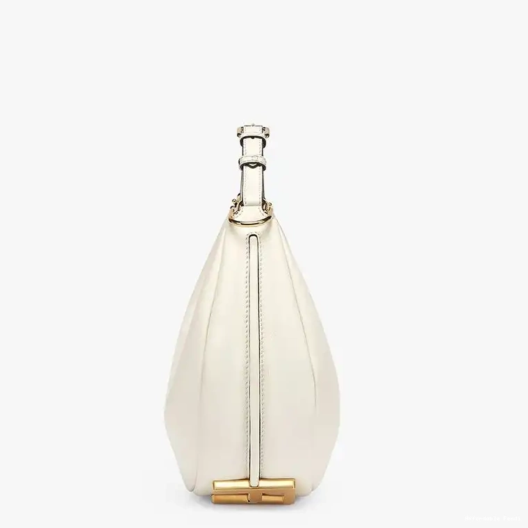 Affordable Affordable Hobo Bag In White Fendigraphy Fendi Leather Small Calf 0215