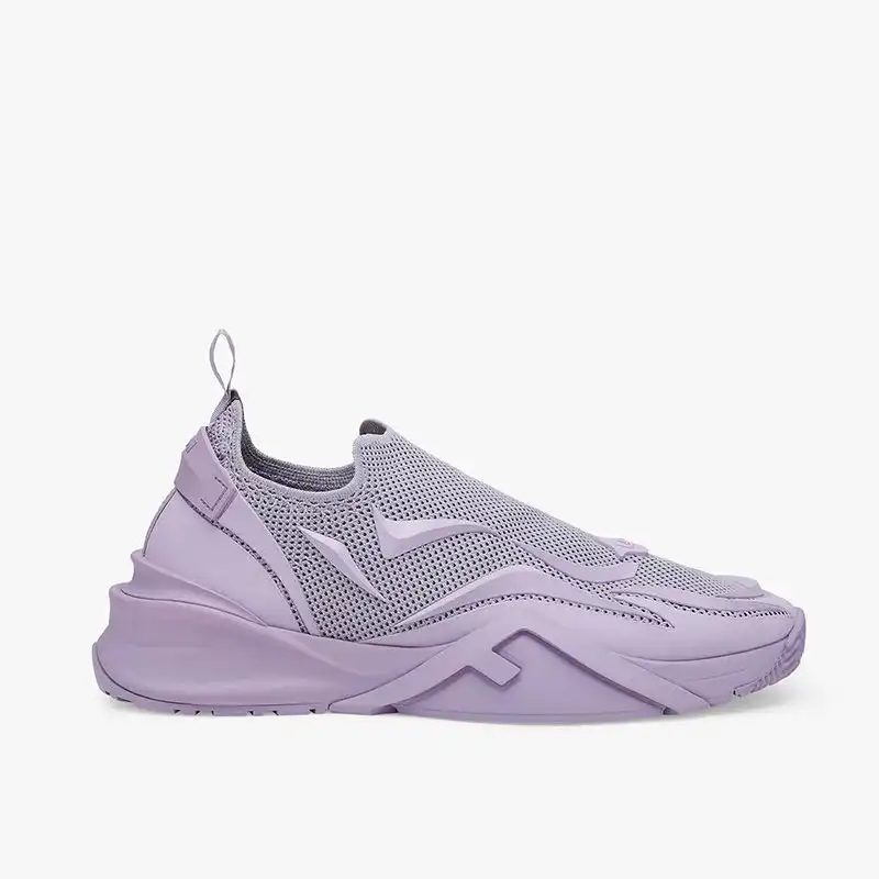 Cheap Affordable Fendi Flow Sneakers Unisex Mesh Purple 0205