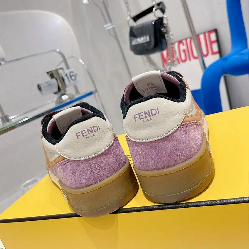 Affordable Affordable Fendi Match Compact Sneakers Unisex Suede Pink 0203