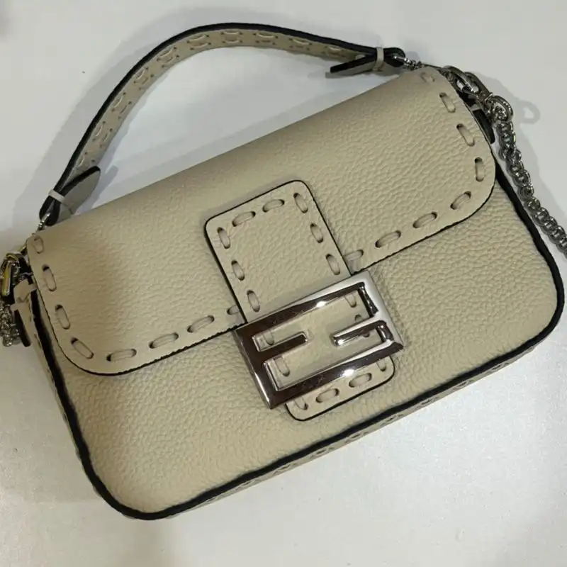 Affordable Affordable Fendi Mini Baguette Selleria Bag In Cuoio Romano Leather Beige 0204