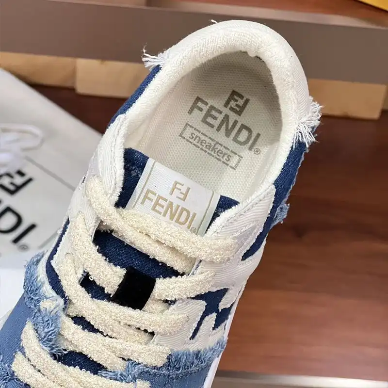 Affordable Affordable Fendi Match Compact Sneakers Unisex Denim Blue 0203