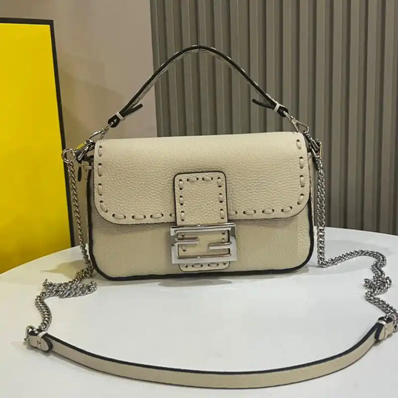 Affordable Affordable Fendi Mini Baguette Selleria Bag In Cuoio Romano Leather Beige 0204