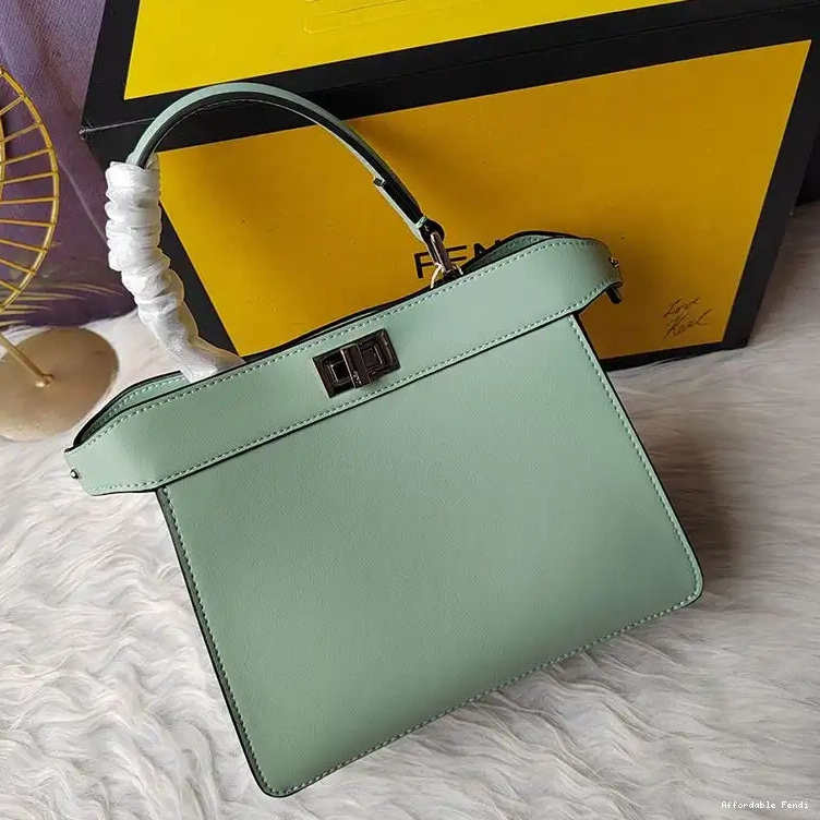 Affordable Affordable Leather Bag Green In ISeeU Nappa Petite Fendi Peekaboo 0212