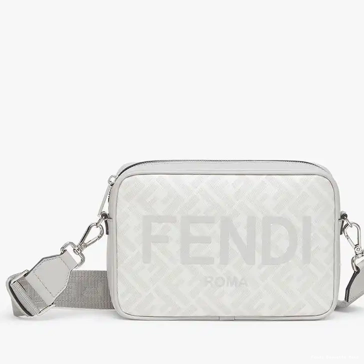 Affordable Affordable Case Fendi Logo ROMA White Compact Camera In Motif FF Fabric 0225