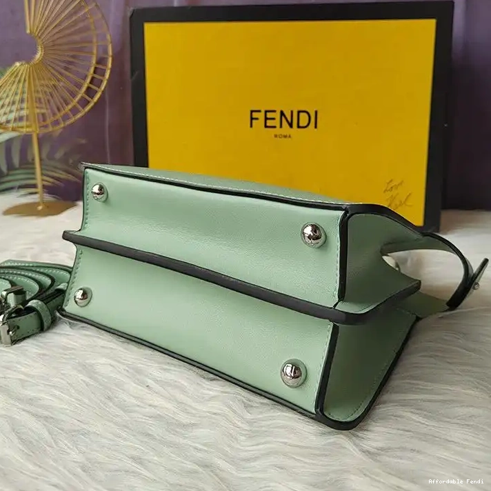 Affordable Affordable Leather Bag Green In ISeeU Nappa Petite Fendi Peekaboo 0212