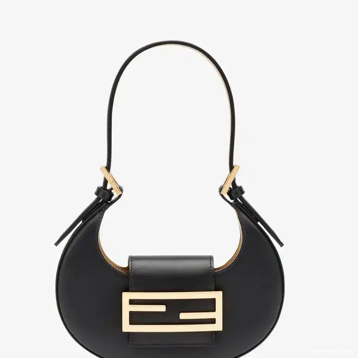 Affordable Affordable Cookie Mini In Hobo Black Calf Fendi Bag Leather 0214