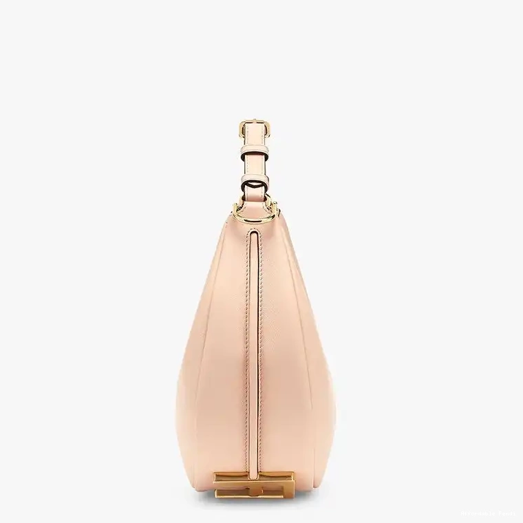 Cheap Affordable Calf Fendi Leather Fendigraphy Small Hobo Bag In Pink 0211