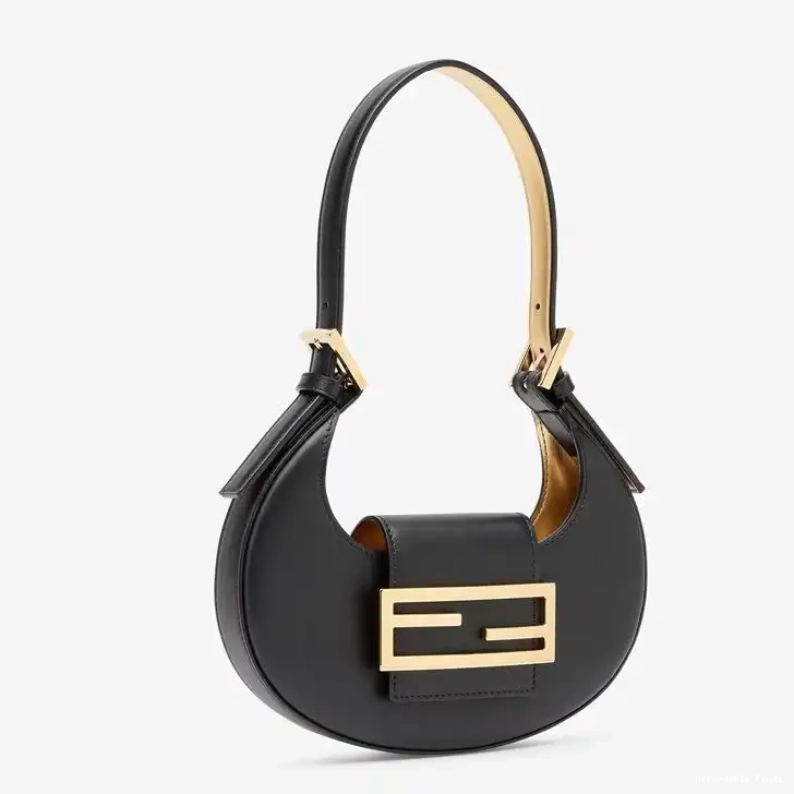 Affordable Affordable Cookie Mini In Hobo Black Calf Fendi Bag Leather 0214