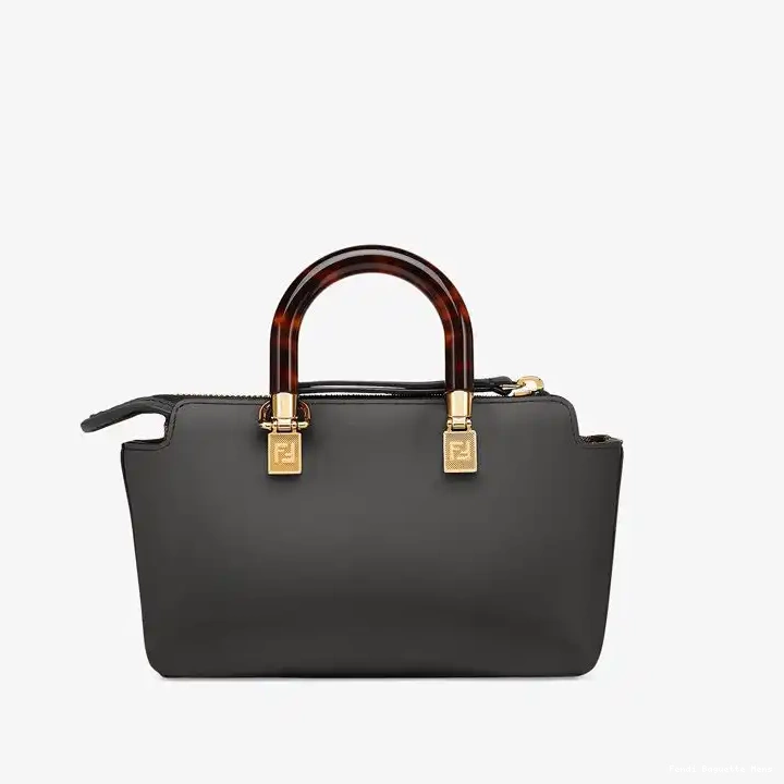 Affordable Affordable Calf Mini The Fendi Leather Boston Logo By Black In Bag Way ROMA 0220