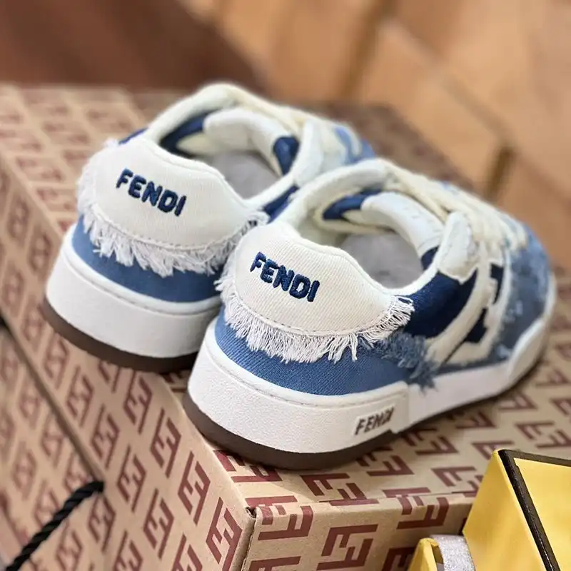 Affordable Affordable Fendi Match Compact Sneakers Unisex Denim Blue 0203