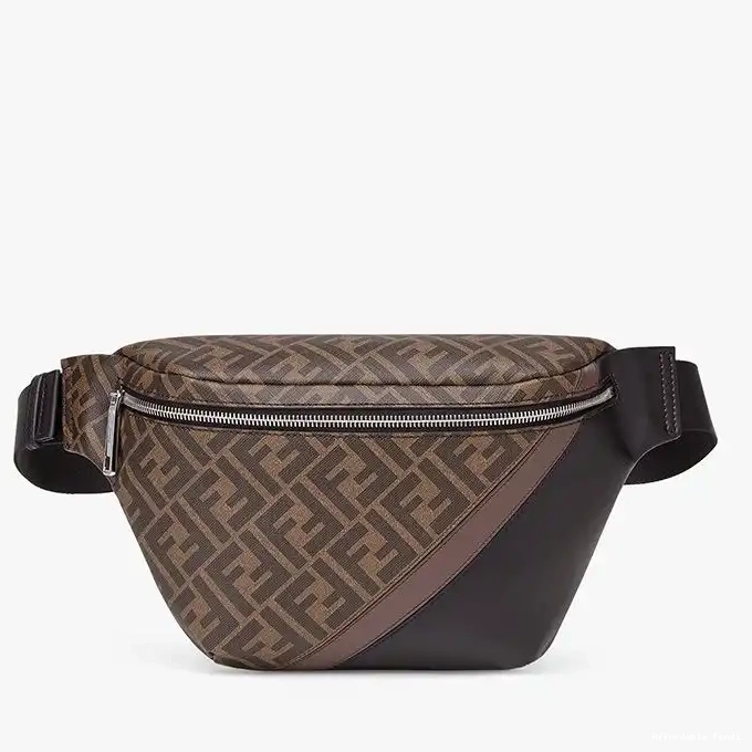 Cheap Affordable In Belt Bag Fabric Motif Fendi Coffee Brown FF 0213