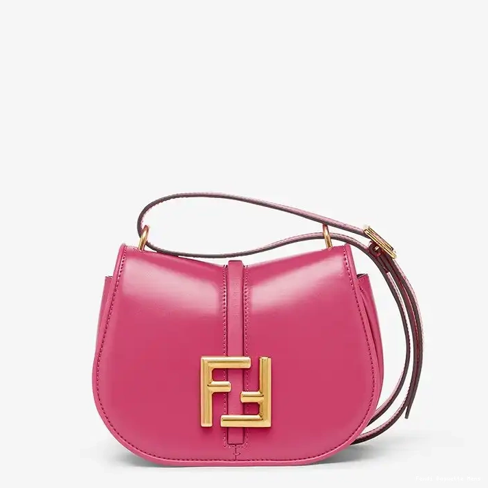 Cheap Affordable Fendi C'mon Calf Leather Rose In Mini Bag 0226