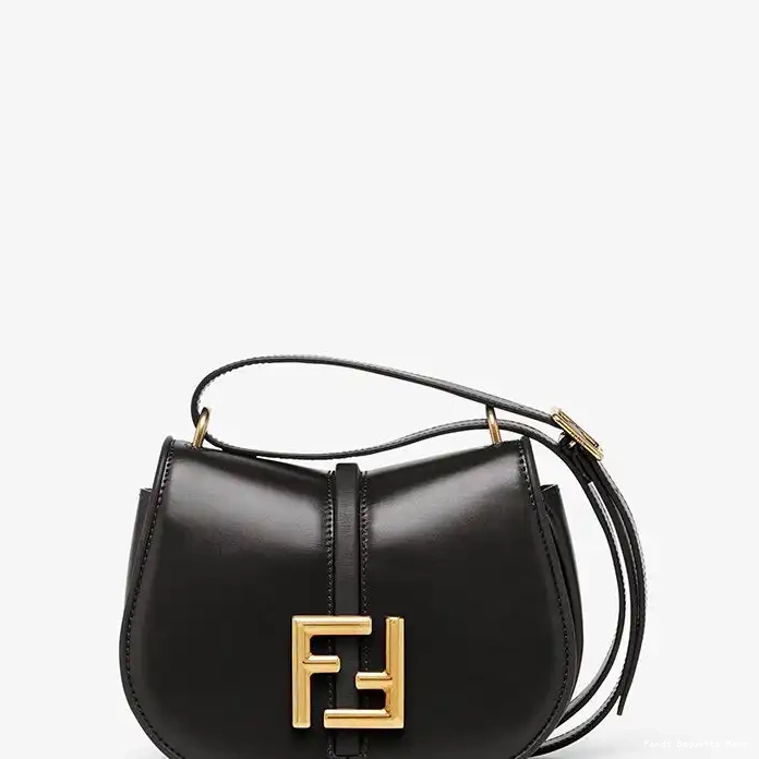 Affordable Affordable Fendi Calf Black Mini In Leather Bag C'mon 0217