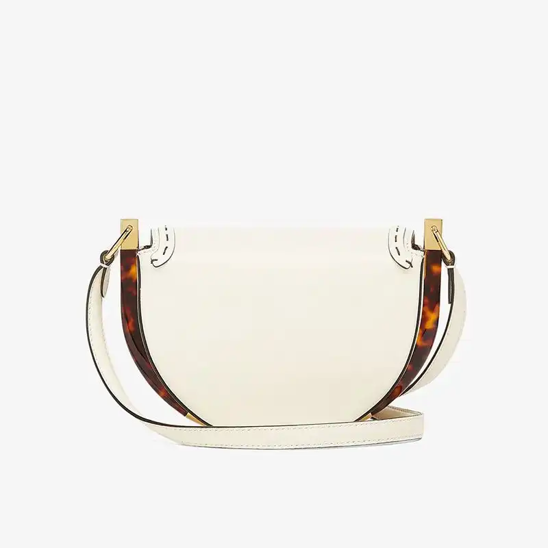 Affordable Affordable Fendi Moonlight Bag In ROMA Logo Calf Leather White 0204