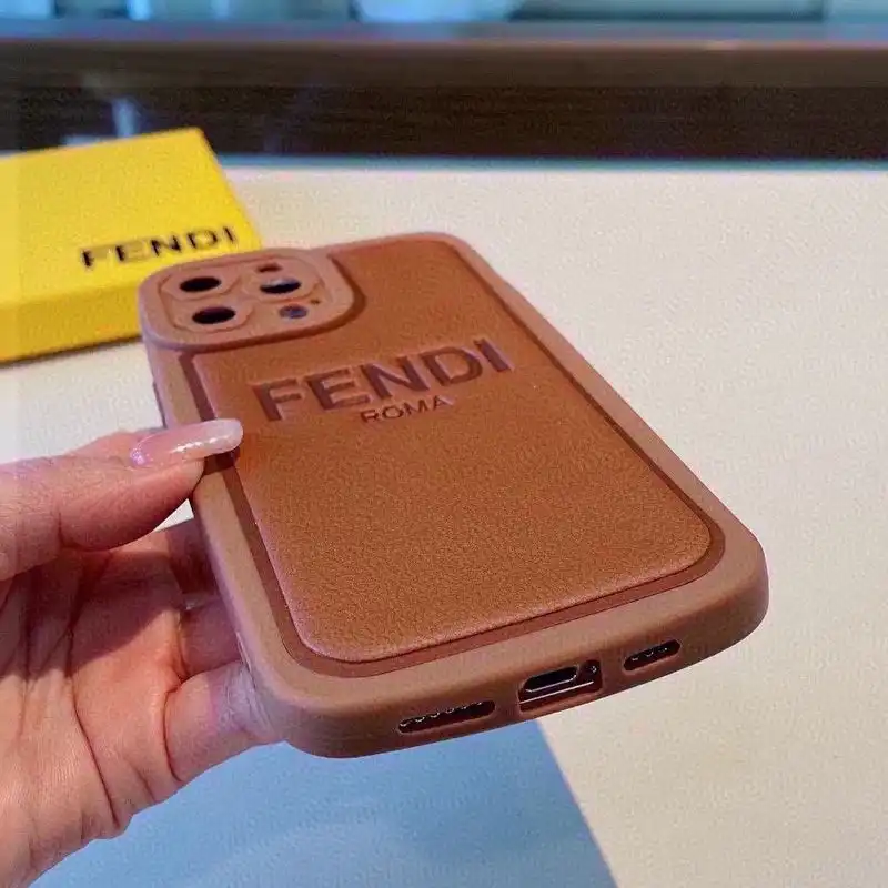 Affordable Affordable Fendi iPhone Case In Fendi Roma Motif Silicone Brown 0202