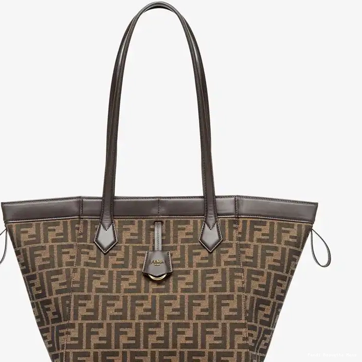 Affordable Affordable Fabric Motif FF Brown Fendi In Medium Bag Origami 0225