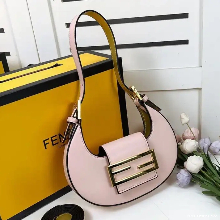 Affordable Affordable Cookie Leather Bag Calf Fendi In Mini Pink Hobo 0210