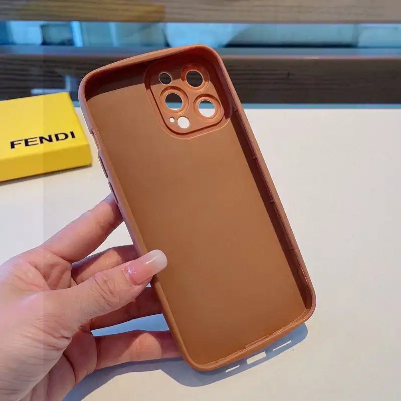 Affordable Affordable Fendi iPhone Case In Fendi Roma Motif Silicone Brown 0202