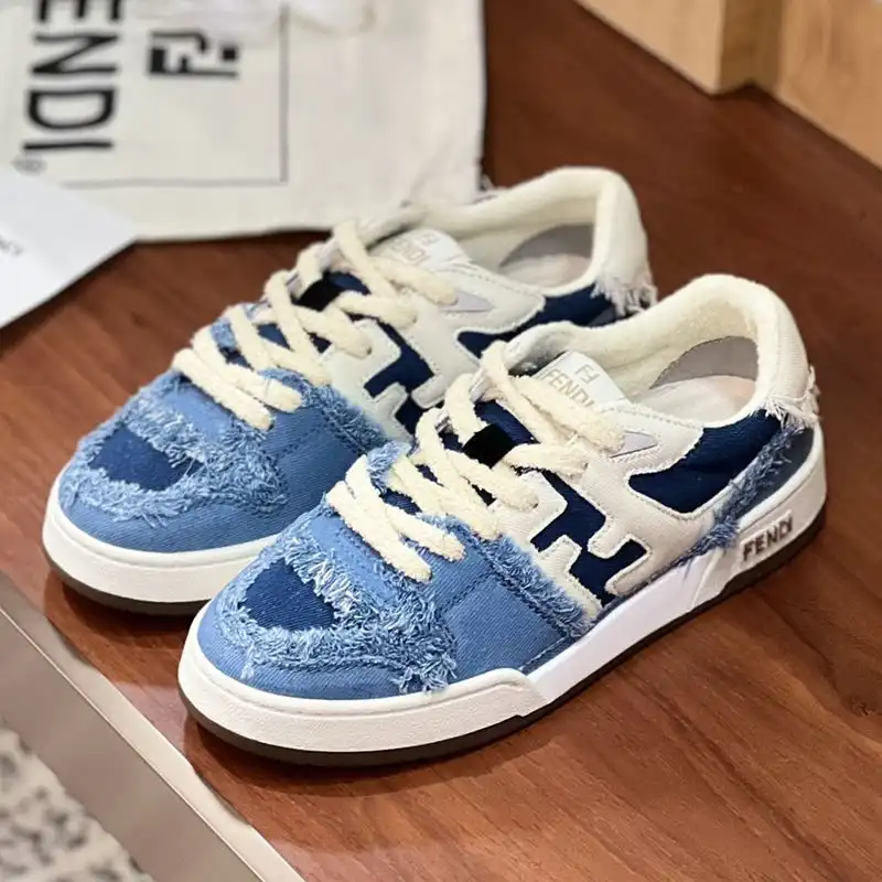 Affordable Affordable Fendi Match Compact Sneakers Unisex Denim Blue 0203