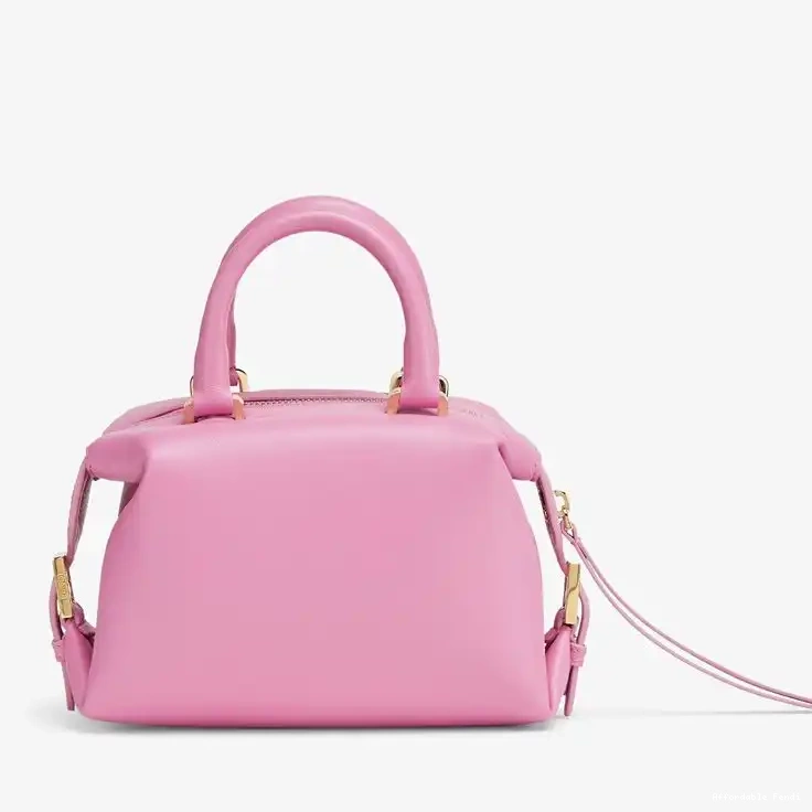 Cheap Affordable Nappa Bag Cube In Pink FF Mini Leather Fendi 0213