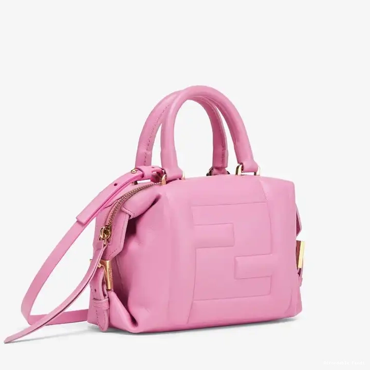 Cheap Affordable Nappa Bag Cube In Pink FF Mini Leather Fendi 0213