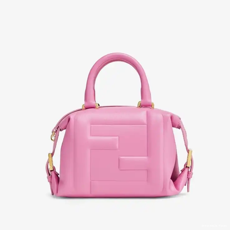 Cheap Affordable Nappa Bag Cube In Pink FF Mini Leather Fendi 0213