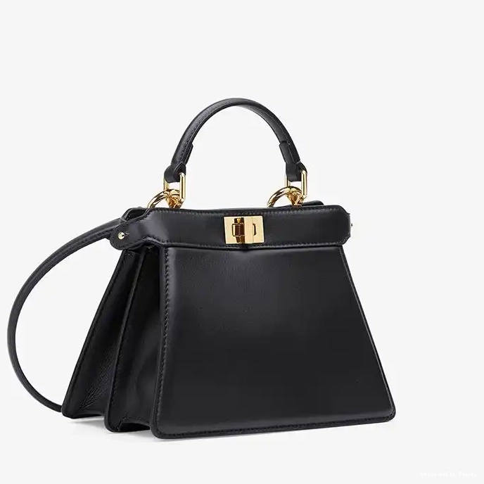 Affordable Affordable Black ISeeU In Nappa Bag Fendi Peekaboo Petite Leather 0209